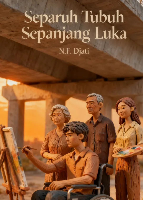 separuh tubuh sepanjang luka