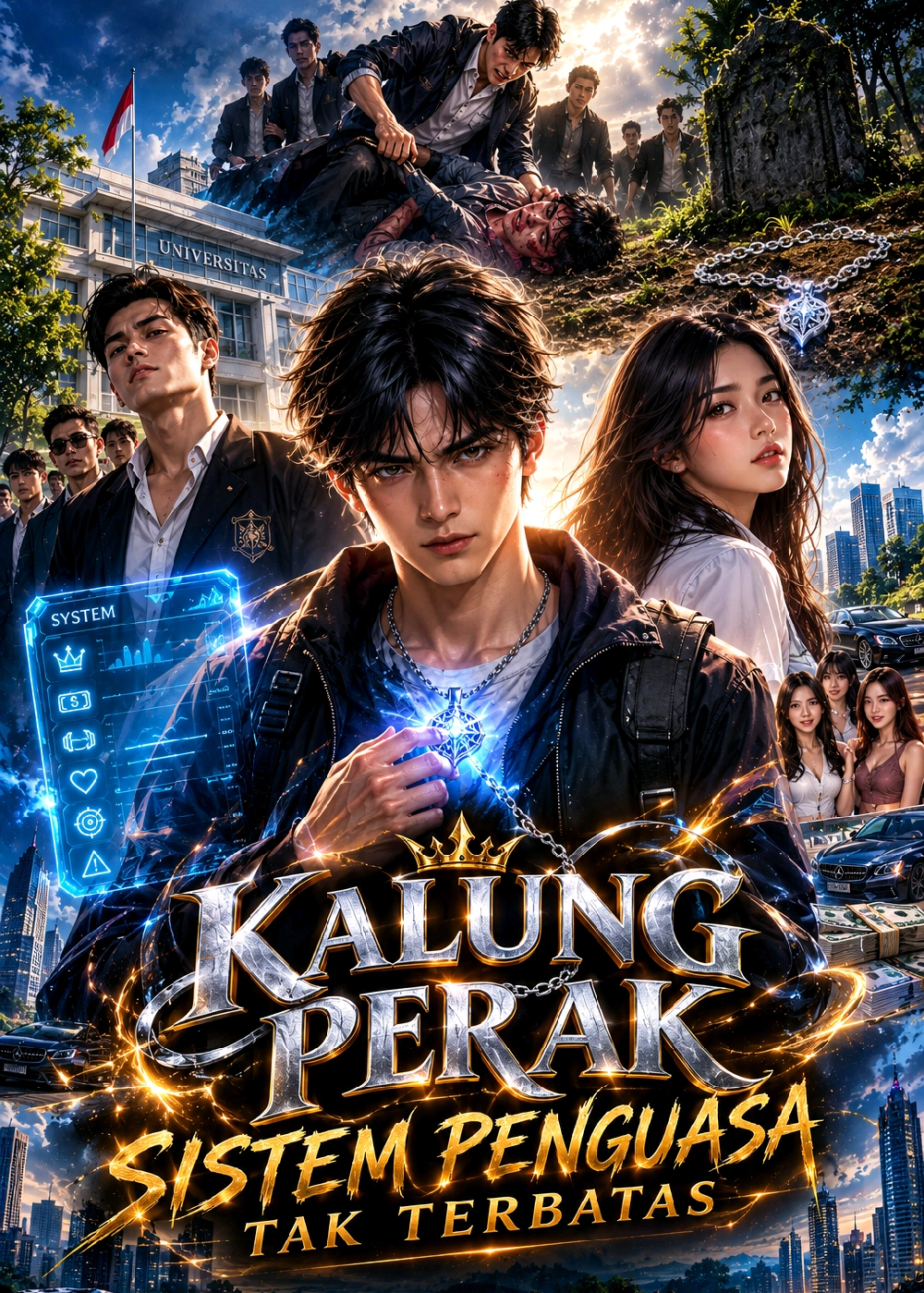 Kalung perak sistem penguasa tak terbatas.